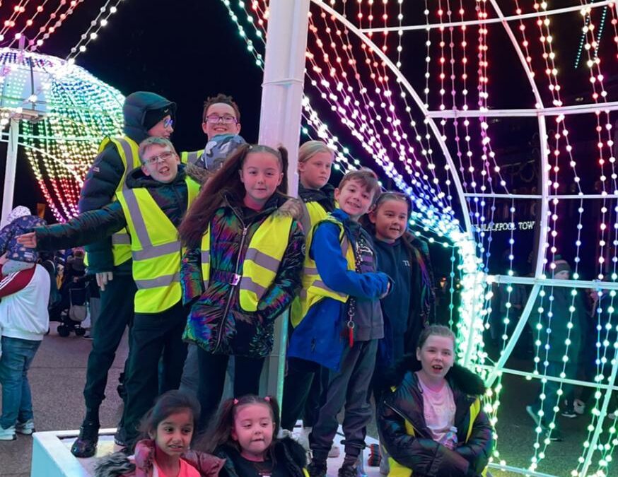 Happy Olly kids in Blackpool